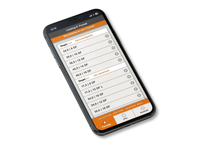 Foto: Smartphone, Z’Format App, Auswahlmenue