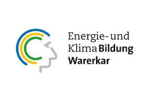 Logo: Energie- und KlimaBildung Warerkar, Kreisdiagramm in Form eines Kopfprofils