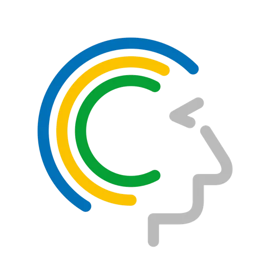 Logo: Energie- und KlimaBildung Warerkar, Kreisdiagramm in Form eines Kopfprofils
