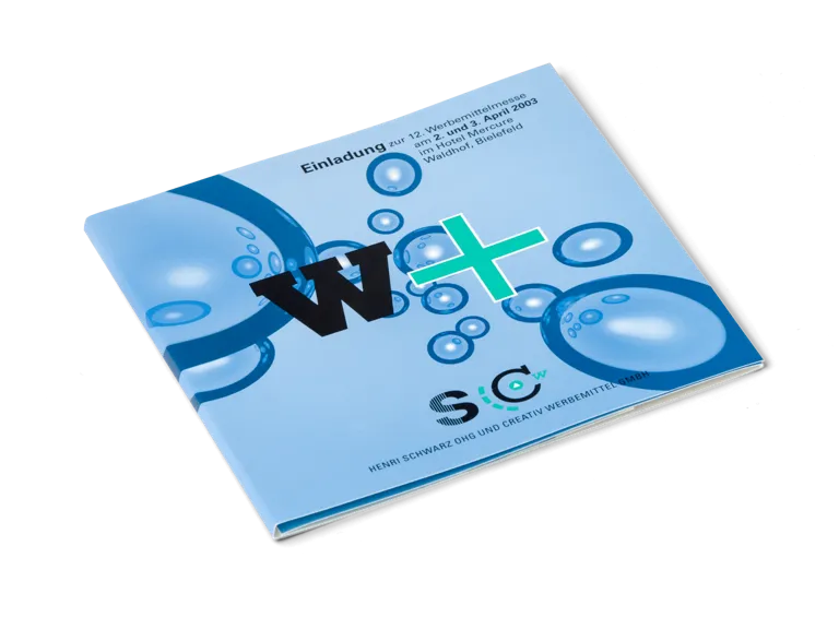 Foto: Typobild des Titels, bei dem sich das „W+“ im Zentrum aufsteigender Blasen befindet.