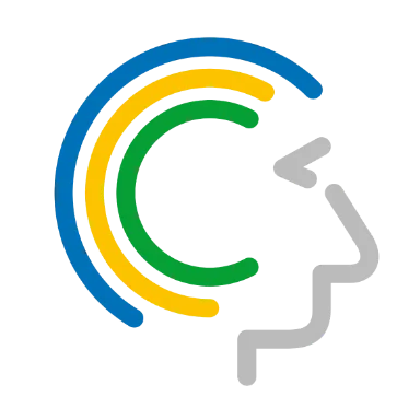 Logo: Energie- und KlimaBildung Warerkar, Kreisdiagramm in Form eines Kopfprofils