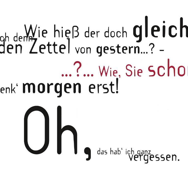 Grafik: Typobild (blurry Grotesk) mit Schmuckelementen