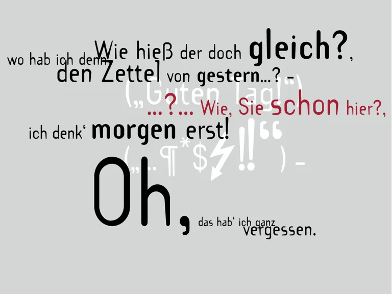 Grafik: Typobild (blurry Grotesk) mit Schmuckelementen