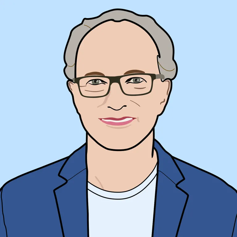 Portraitzeichnung: Jens Vestweber, Gründer Step Two Design